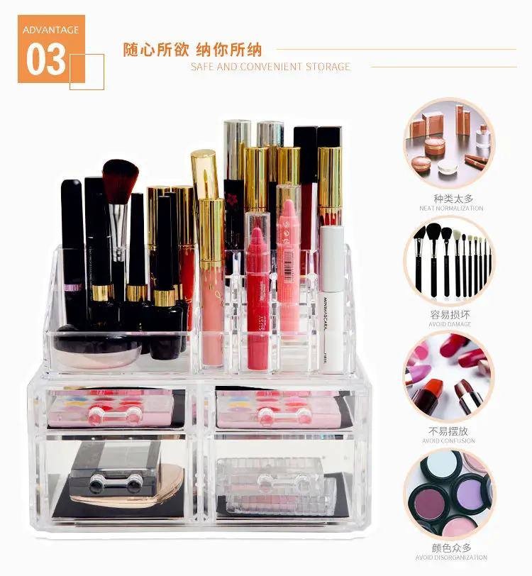 Cosmetic Organizer Makeup Case Holder Lipstick Jewelry Cosmetic Box