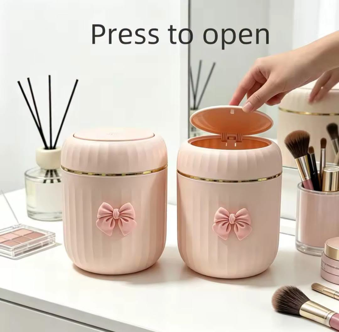 Press Open Trash Can with Lid