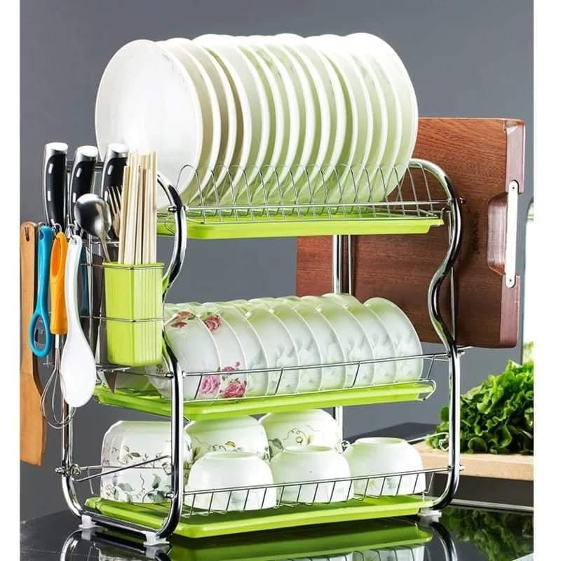 Modern design 3 tier kitchen dish drying rack