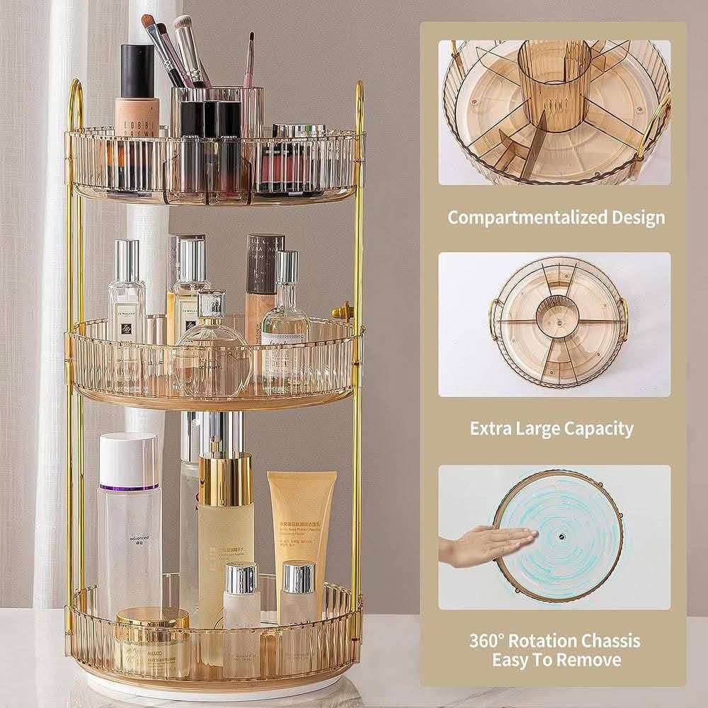 3 Layers Light Luxury Makeup Organizer