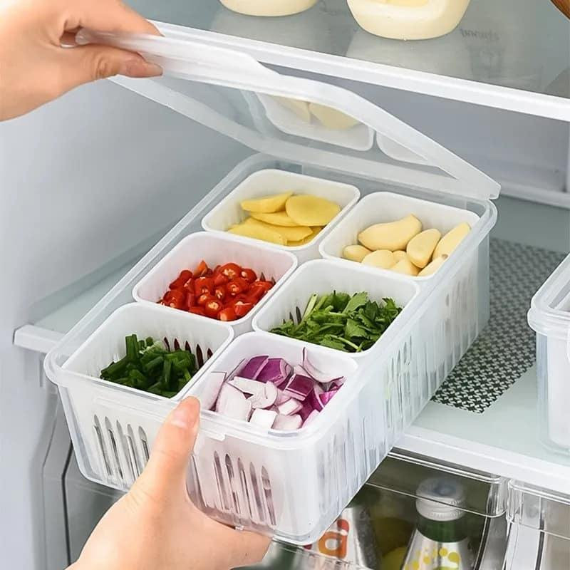 Refrigerator Storage Box (6 Grid)