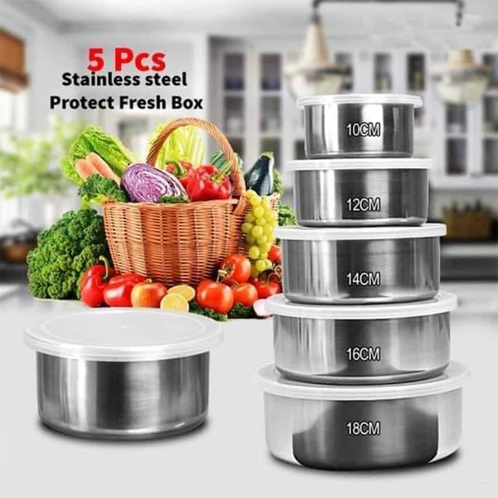 5Pcs Stainless Steel Mixing Bowls Set with Lids