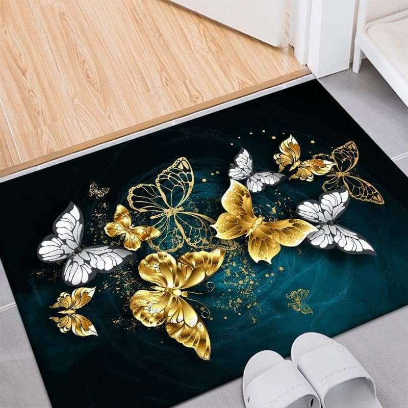 Anti Slip Super Absorbent Bathroom Floor Mat- Golden b/f