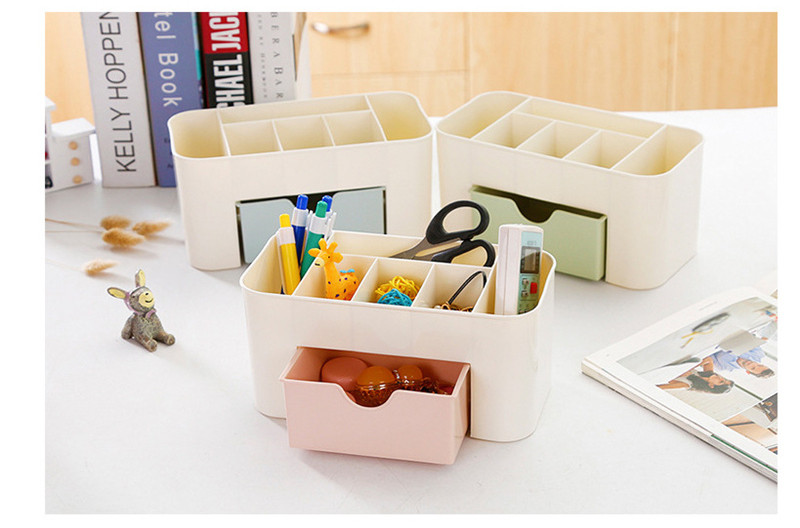 Multi-purpose box for table drawer jewelry box cosmetic case