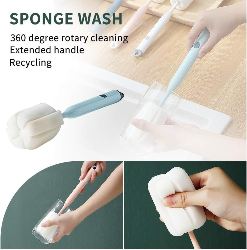 Soft Sponge Bottles, Cups Cleaning Brush