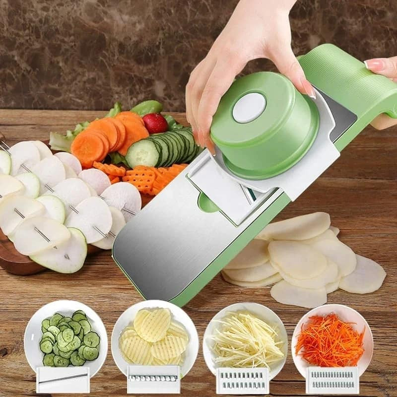 5 In 1 Stainless Steel Multifunctional  Vegetable Slicer Cutter