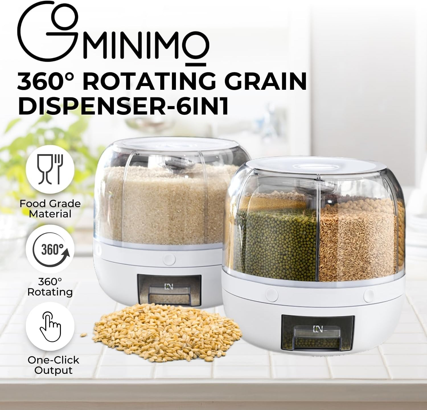 360 Degree Rotating Rice Dispenser