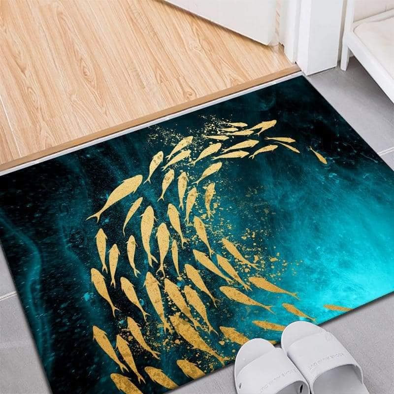 Anti Slip Super Absorbent Bathroom Floor Mat- Fish