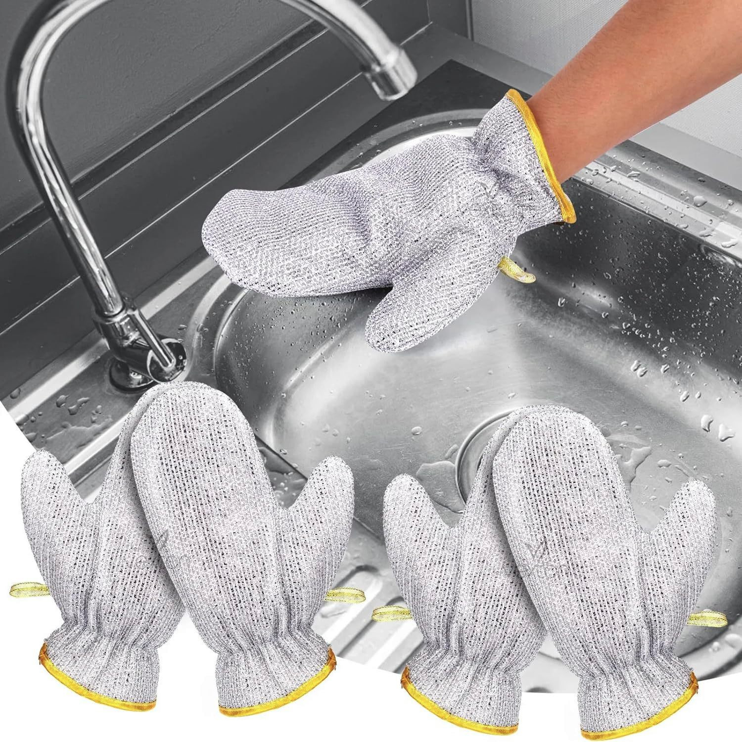 Stainless Steel Wire Waterproof Dish washing Gloves