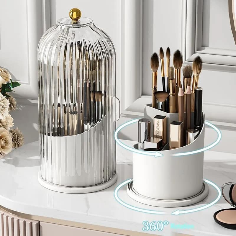 360° Rotating Luxury Makeup Brushes Holder